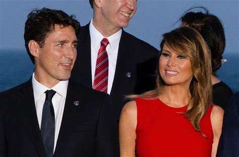 justin trudeau and melania picture